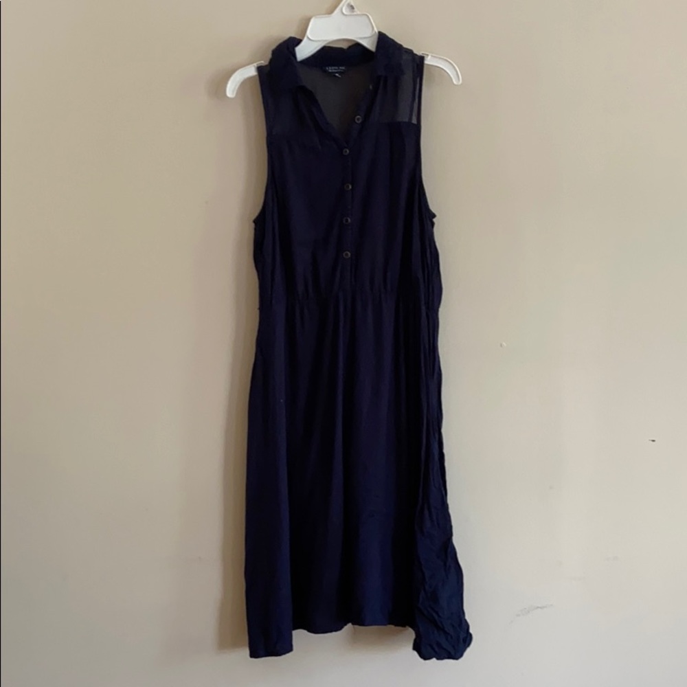 Navy Blue Midi Dress